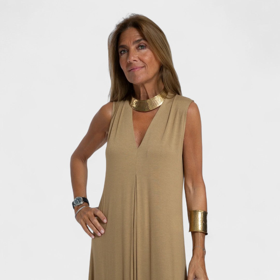 Filipa - Colete + Vestido Longo com Decote em V