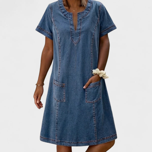 Julia - Vestido em ganga suave