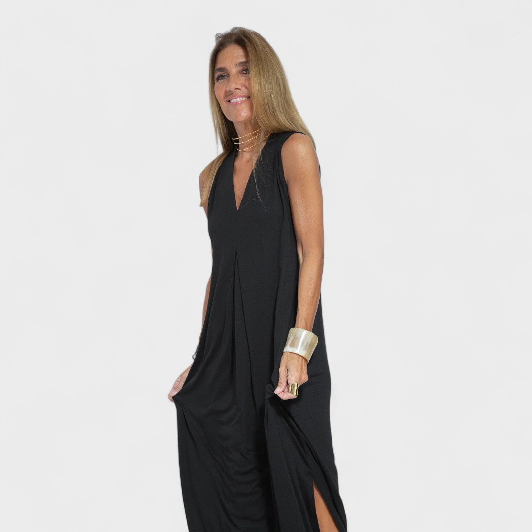 Filipa - Colete + Vestido Longo com Decote em V