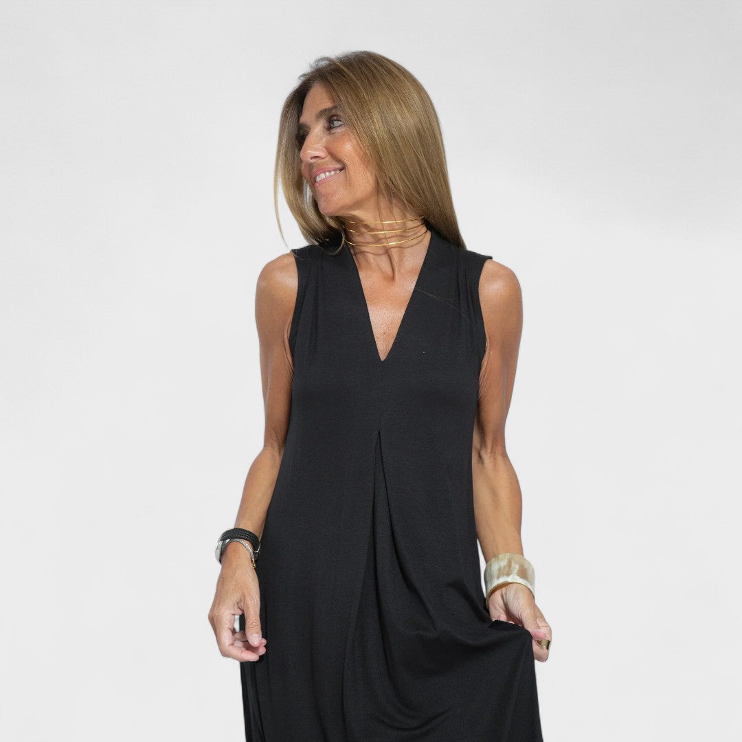 Filipa - Colete + Vestido Longo com Decote em V